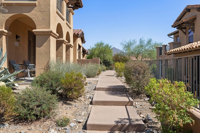 view of community featuring a patio