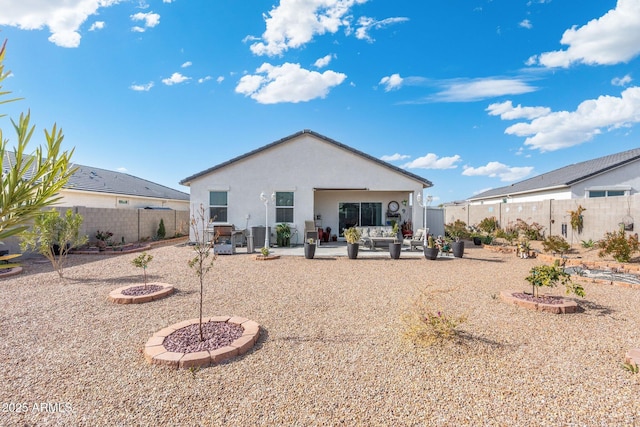 back of house with a patio area