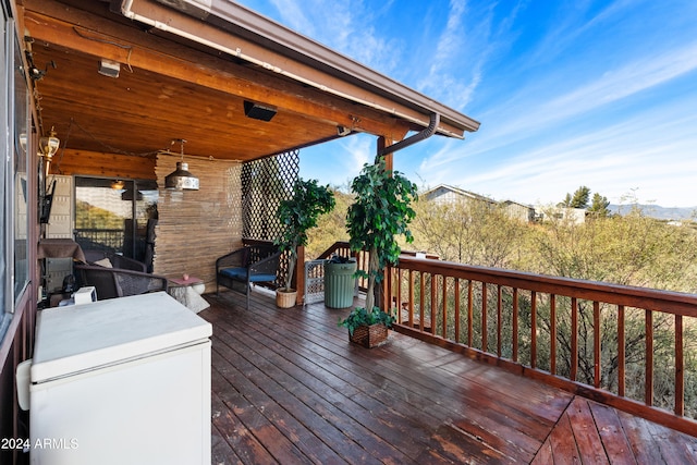 view of wooden terrace