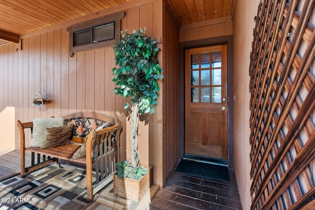 view of doorway to property