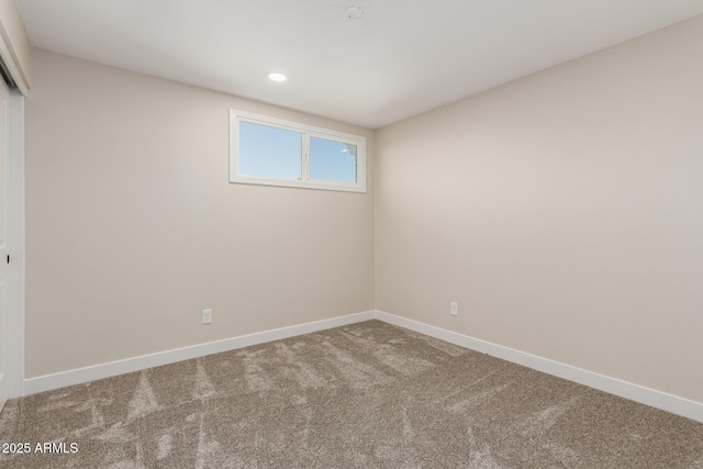 view of carpeted spare room