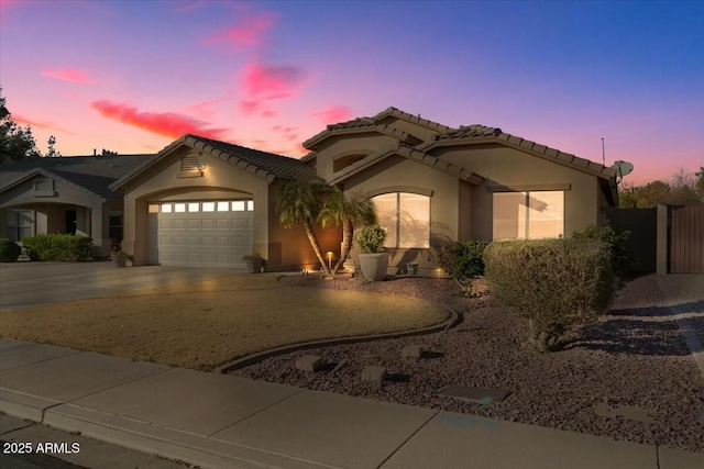 view of front of home featuring a garage