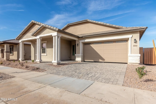 view of front of home featuring a garage