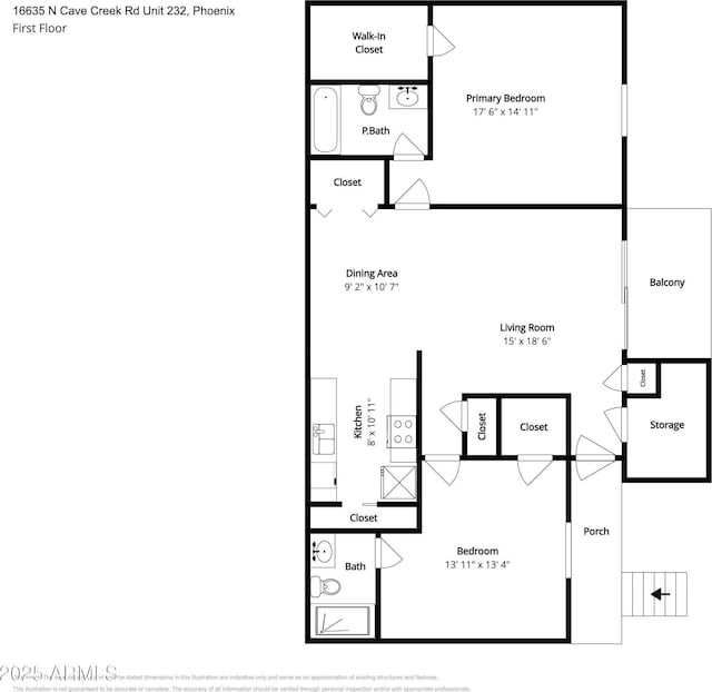 16635 N Cave Creek Rd Unit 232, Phoenix, AZ 85032 - floor plan