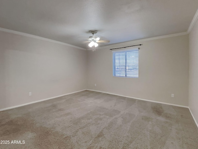 16635 N Cave Creek Rd Unit 232, Phoenix, AZ 85032 - unfurnished room featuring baseboards, ornamental molding, carpet, and ceiling fan