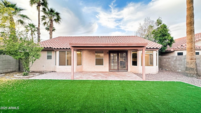 5941 W Venus Way, Chandler, AZ 85226 - rear view of house with a tile roof, stucco siding, and a patio area