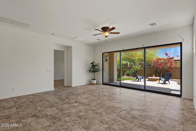 2145 N 88th St, Mesa, AZ 85207 - unfurnished room featuring baseboards, visible vents, and ceiling fan