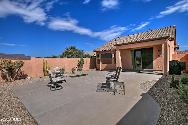 view of patio / terrace with a fenced backyard