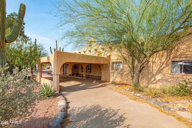 view of pueblo-style house