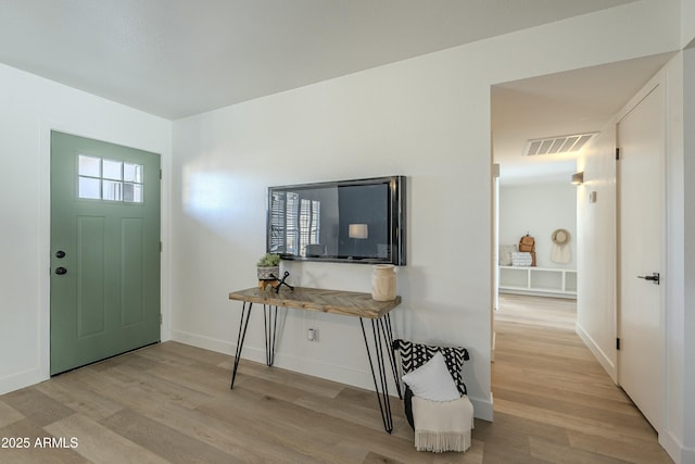 entryway featuring light hardwood / wood-style flooring