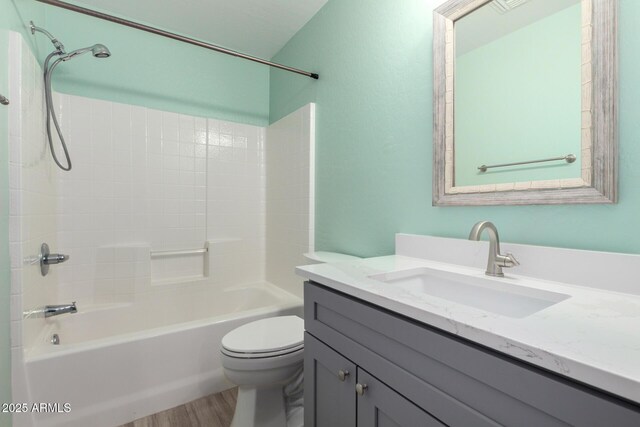 1918 E Megan St, Gilbert, AZ 85295 - full bathroom with vanity, bathing tub / shower combination, and wood finished floors