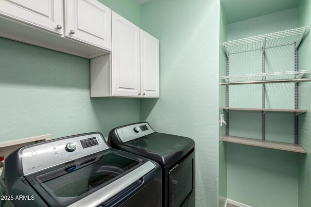 1918 E Megan St, Gilbert, AZ 85295 - laundry area with cabinet space and washing machine and dryer