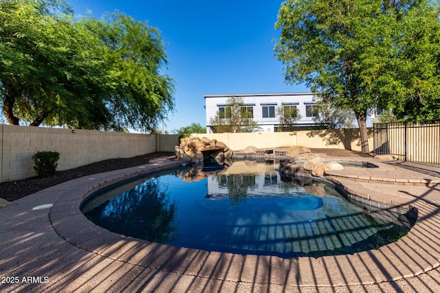 1918 E Megan St, Gilbert, AZ 85295 - view of swimming pool featuring a fenced backyard and a patio