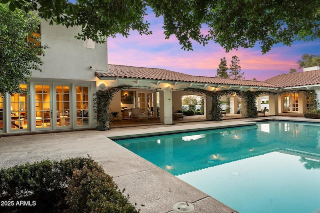 84 Biltmore Est, Phoenix, AZ 85016 - outdoor pool with french doors and a patio