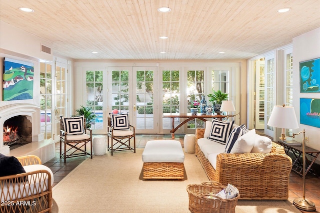 84 Biltmore Est, Phoenix, AZ 85016 - sunroom / solarium featuring french doors and visible vents