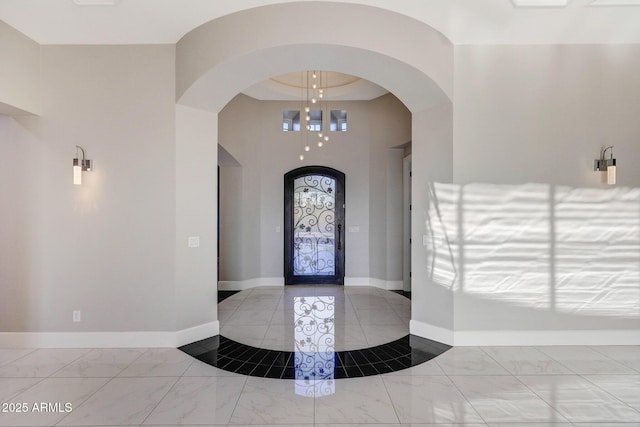 26204 S Washington St, Chandler, AZ 85249 - entryway with marble finish flooring and arched walkways