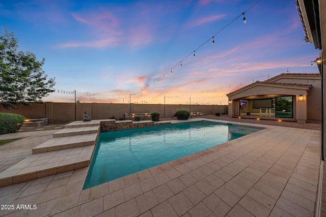 26204 S Washington St, Chandler, AZ 85249 - view of pool featuring a patio and a fenced backyard
