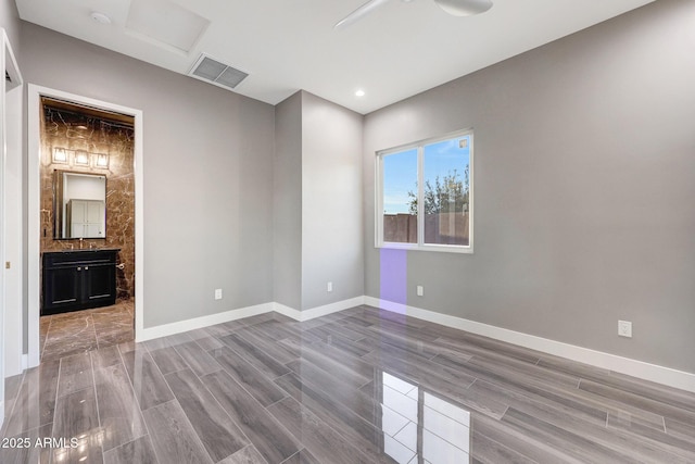26204 S Washington St, Chandler, AZ 85249 - spare room featuring wood tiled floors, a smoke detector, recessed lighting, and ceiling fan
