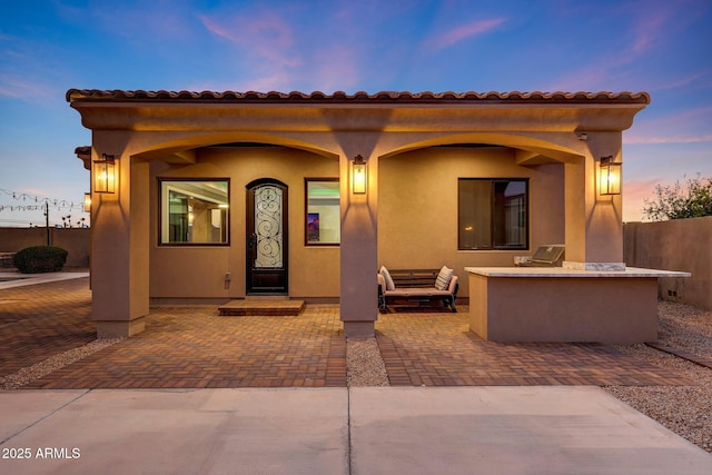 26204 S Washington St, Chandler, AZ 85249 - view of front of home featuring a patio and stucco siding