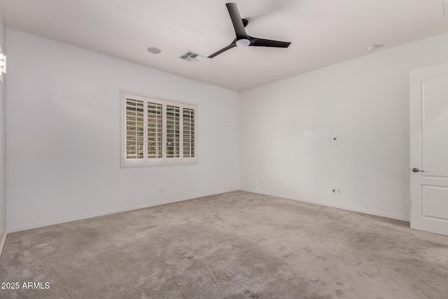 26860 N 102nd Ln, Peoria, AZ 85383 - carpeted empty room featuring visible vents, baseboards, and ceiling fan