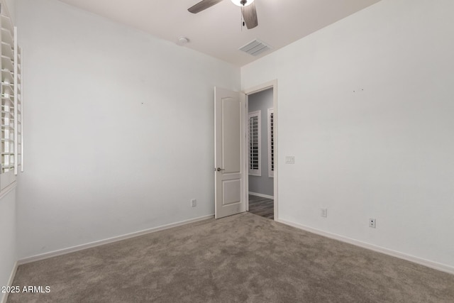 26860 N 102nd Ln, Peoria, AZ 85383 - unfurnished room with ceiling fan, visible vents, baseboards, and carpet