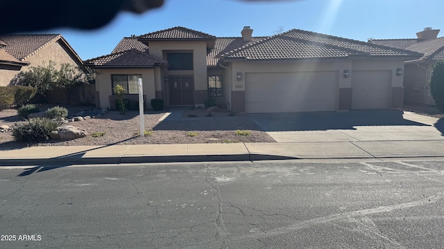 view of front of house featuring a garage