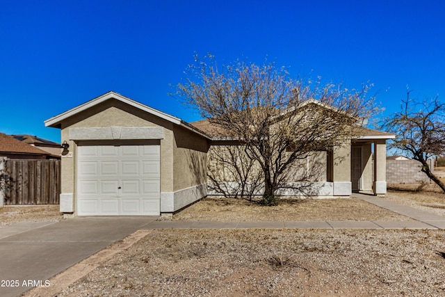 ranch-style house with a garage