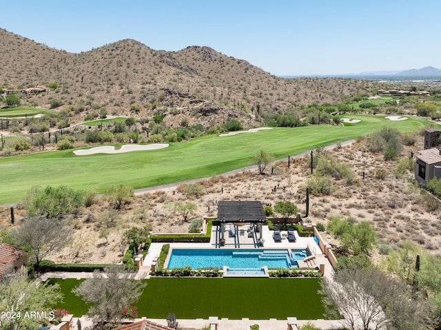 exterior space with a mountain view