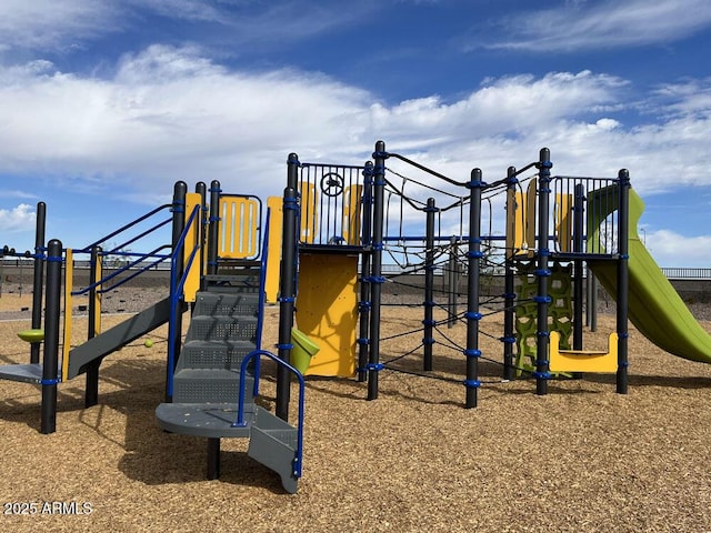 view of community jungle gym