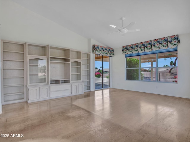 15377 W Catalina Ct, Goodyear, AZ 85395 - unfurnished room with lofted ceiling, ceiling fan, and wood finished floors