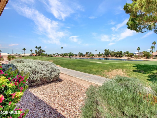 15377 W Catalina Ct, Goodyear, AZ 85395 - view of green lawn with a water view and view of golf course