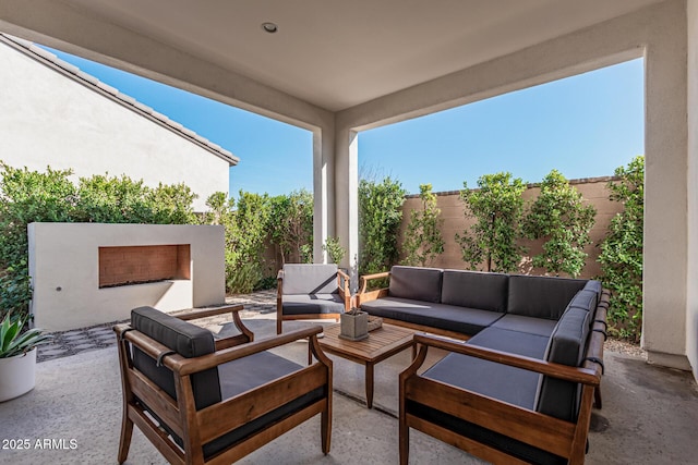 view of patio / terrace with outdoor lounge area