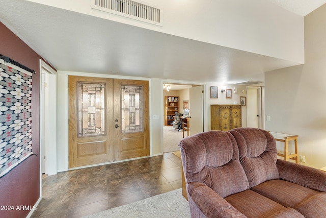 entryway with french doors