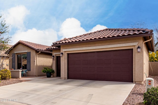 5083 W Buckskin Dr, Eloy, AZ 85131 - mediterranean / spanish-style house with driveway, stucco siding, and a tiled roof