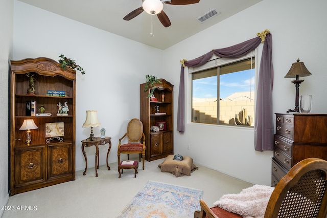 316 W Anderson Ave, Phoenix, AZ 85023 - sitting room with carpet and ceiling fan