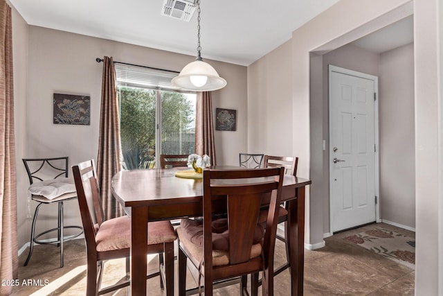 view of dining room