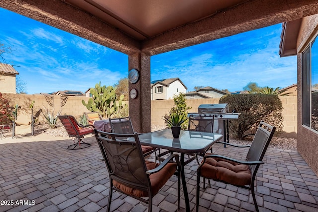 view of patio / terrace featuring area for grilling