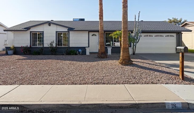 ranch-style house with a garage