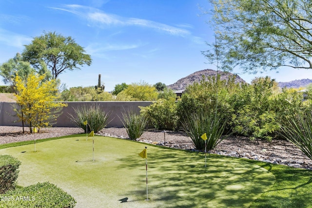 26099 N 88th Way, Scottsdale, AZ 85255 - view of yard featuring a mountain view and a fenced backyard
