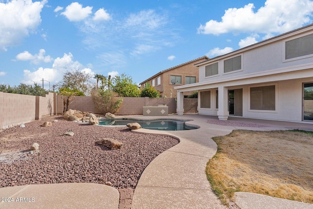 view of pool featuring a patio area