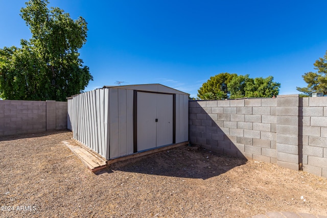 view of outdoor structure