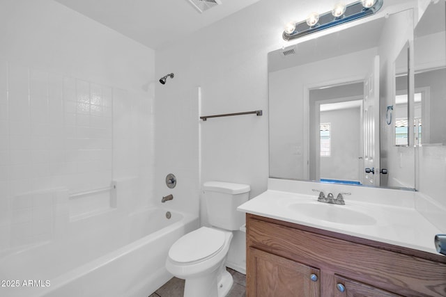 11154 W Ashley Chantil Dr, Surprise, AZ 85378 - full bath featuring toilet, vanity, and bathtub / shower combination
