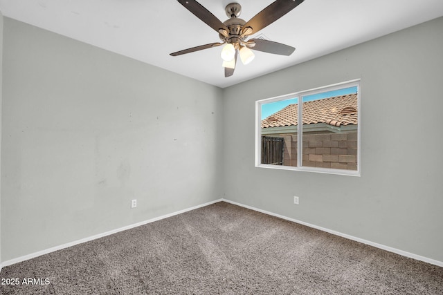 11154 W Ashley Chantil Dr, Surprise, AZ 85378 - carpeted empty room with baseboards and a ceiling fan
