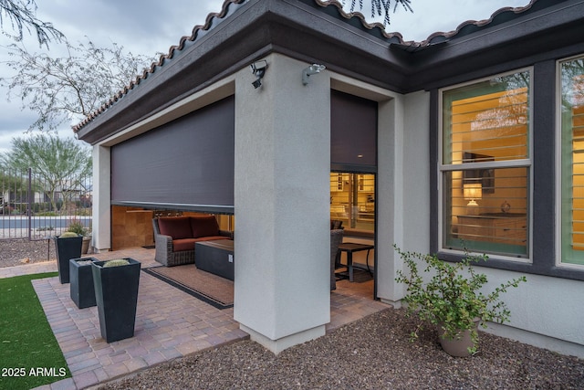 view of patio / terrace with an outdoor living space