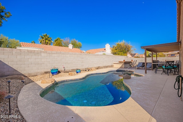 view of pool with a patio