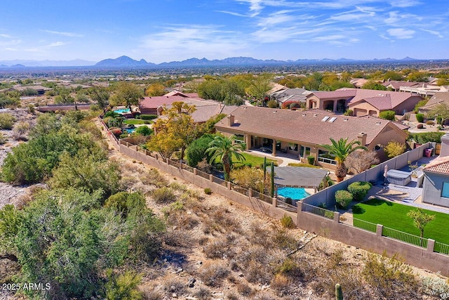 12225 E Cortez Dr, Scottsdale, AZ 85259 - birds eye view of property featuring a mountain view and a residential view