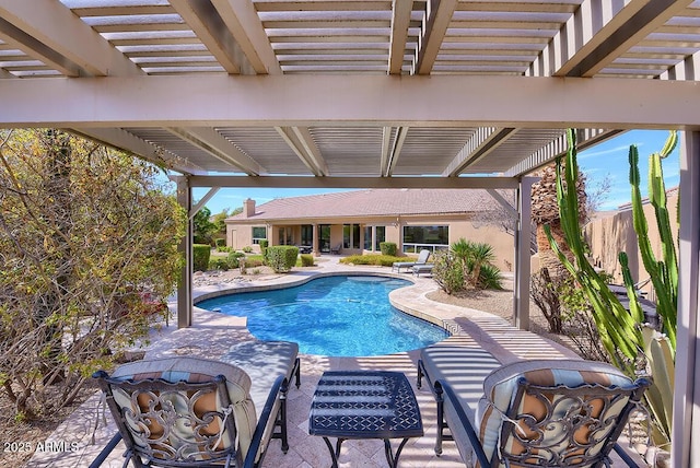 12225 E Cortez Dr, Scottsdale, AZ 85259 - view of pool with a pergola, a patio, fence, and a fenced in pool