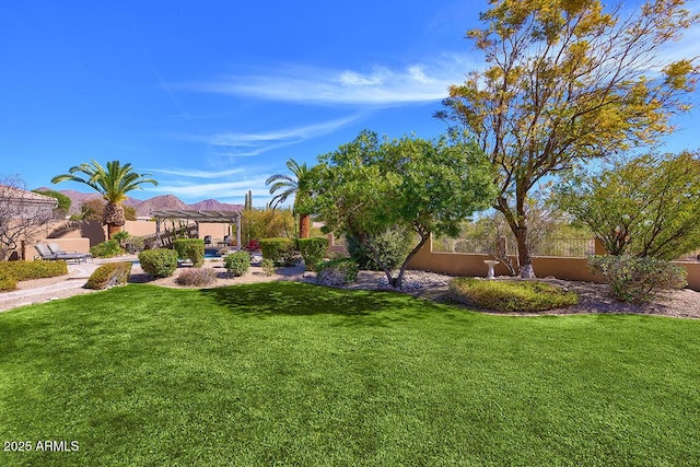 12225 E Cortez Dr, Scottsdale, AZ 85259 - view of yard featuring a pergola and fence