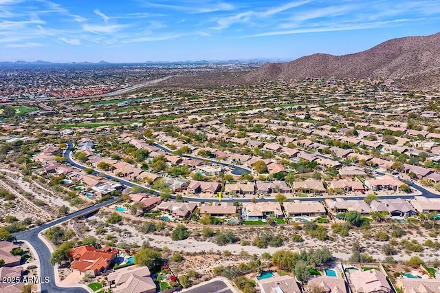 12225 E Cortez Dr, Scottsdale, AZ 85259 - bird's eye view with a residential view and a mountain view