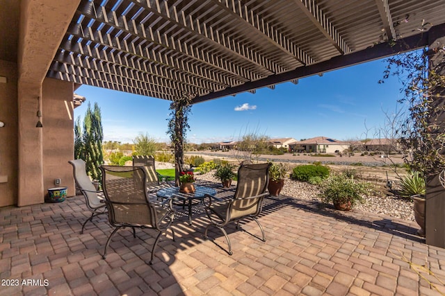 4149 N Brigadier Dr, Florence, AZ 85132 - view of patio featuring outdoor dining area and a pergola